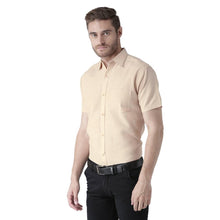 Load image into Gallery viewer, Beige Cotton Half Sleeve Solid Formal Shirt - Quality Hare
