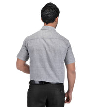 Load image into Gallery viewer, Grey Cotton Solid Regular Fit Formal Shirt - Quality Hare
