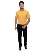 Load image into Gallery viewer, Yellow Cotton Solid Regular Fit Formal Shirt - Quality Hare
