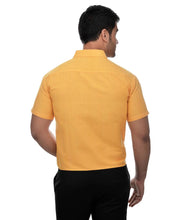 Load image into Gallery viewer, Yellow Cotton Solid Regular Fit Formal Shirt - Quality Hare
