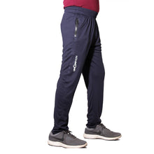 Load image into Gallery viewer, Men&#39;s Navy Blue Polyester Blend  Regular Track Pants - Quality Hare
