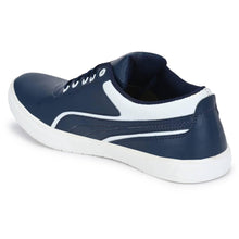 Load image into Gallery viewer, Blue &amp; White Lace-Up Self Design Casual Shoes For Men&#39;s - Quality Hare
