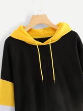 Load image into Gallery viewer, Black With Yellow And White Strip Sweat Shirt
