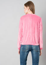 Load image into Gallery viewer, Baby Pink Velvet Sweat Shirt
