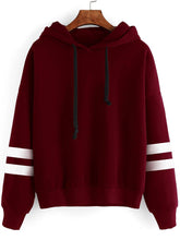 Load image into Gallery viewer, Maroon With White Strip Sweat Shirt
