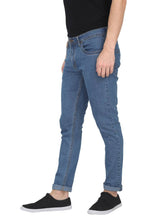 Load image into Gallery viewer, Men&#39;s Blue Denim Solid Slim Fit Mid-Rise Jeans - Quality Hare

