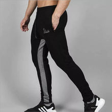 Load image into Gallery viewer, Men&#39;s Black Cotton Self Pattern Regular Fit Joggers - Quality Hare
