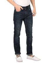 Load image into Gallery viewer, Men&#39;s Blue Denim Solid Relaxed Fit Mid-Rise Jeans - Quality Hare
