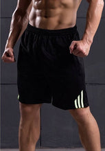 Load image into Gallery viewer, Men Black Polyester Regular Fit Sports Shorts - Quality Hare
