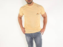 Load image into Gallery viewer, Men&#39;s Beige Solid Polyester Round Neck T-Shirt - Quality Hare
