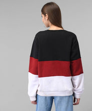 Load image into Gallery viewer, White With Black And Maroon Strip Sweat Shirt
