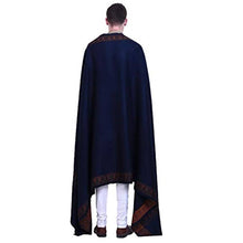 Load image into Gallery viewer, Fashionable Navy Blue Pashmina Viscose Solid Shawl For Men
