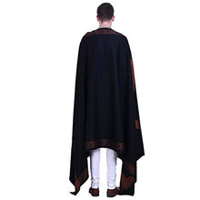 Load image into Gallery viewer, Fashionable Black Pashmina Viscose Solid Shawl For Men
