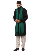 Load image into Gallery viewer, Modern Olive Wool Jaquard Woven Shawl For Men
