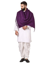 Load image into Gallery viewer, Modern Purple Pashmina Wool Solid Shawl For Men
