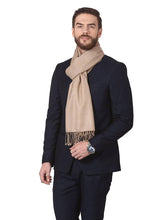 Load image into Gallery viewer, Modern Beige Pashmina Wool Solid Shawl For Men
