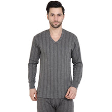Load image into Gallery viewer, Stylish Cotton Solid Grey Thermal Top For Men
