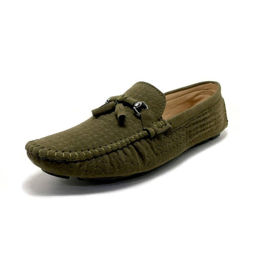 Elite Green Synthetic Suede Solid Loafers For Men - Quality Hare