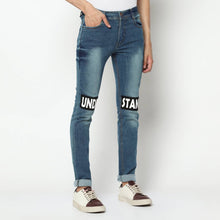 Load image into Gallery viewer, Fashionable Blue Denim Printed Jeans For Men - Quality Hare
