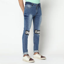 Load image into Gallery viewer, Fashionable Blue Denim Printed Jeans For Men - Quality Hare
