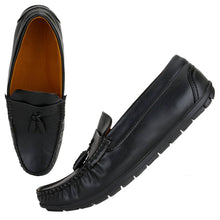Load image into Gallery viewer, Men&#39;s Stylish Black Synthetic Leather Loafers - Quality Hare
