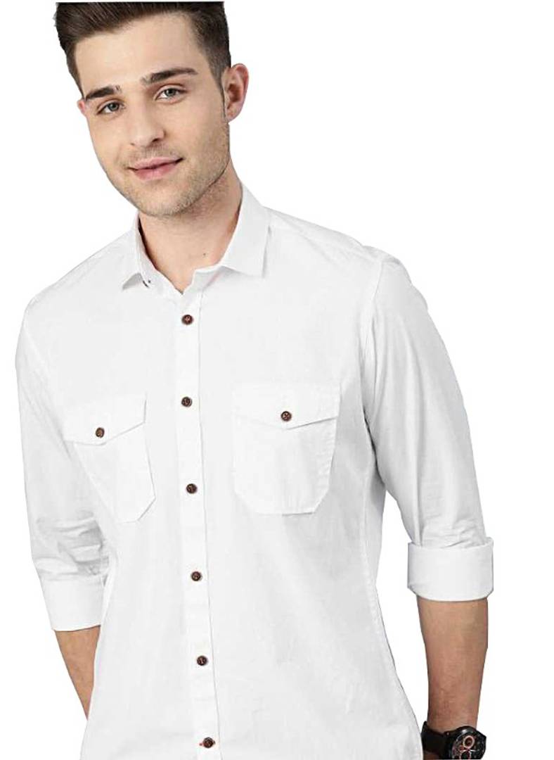 FAST TRAIN Men Regular Fit Solid Cut Away Collar Casual Shirt - Quality Hare