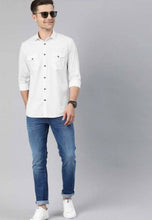 Load image into Gallery viewer, FAST TRAIN Men Regular Fit Solid Cut Away Collar Casual Shirt - Quality Hare

