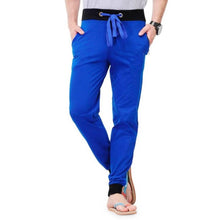 Load image into Gallery viewer, Stunning Royal Blue Cotton Loop Knit Solid Cuff And Belt Zipper Track Pant For Men - Quality Hare
