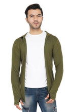 Load image into Gallery viewer, Stylish Bottle Green Open Full Sleeve Shrug For Men
