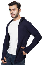 Load image into Gallery viewer, Stylish Full Sleeve Thumb Blue Shrug For Men

