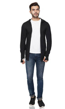 Load image into Gallery viewer, Stylish Full Sleeve Thumb Black Shrug For Men
