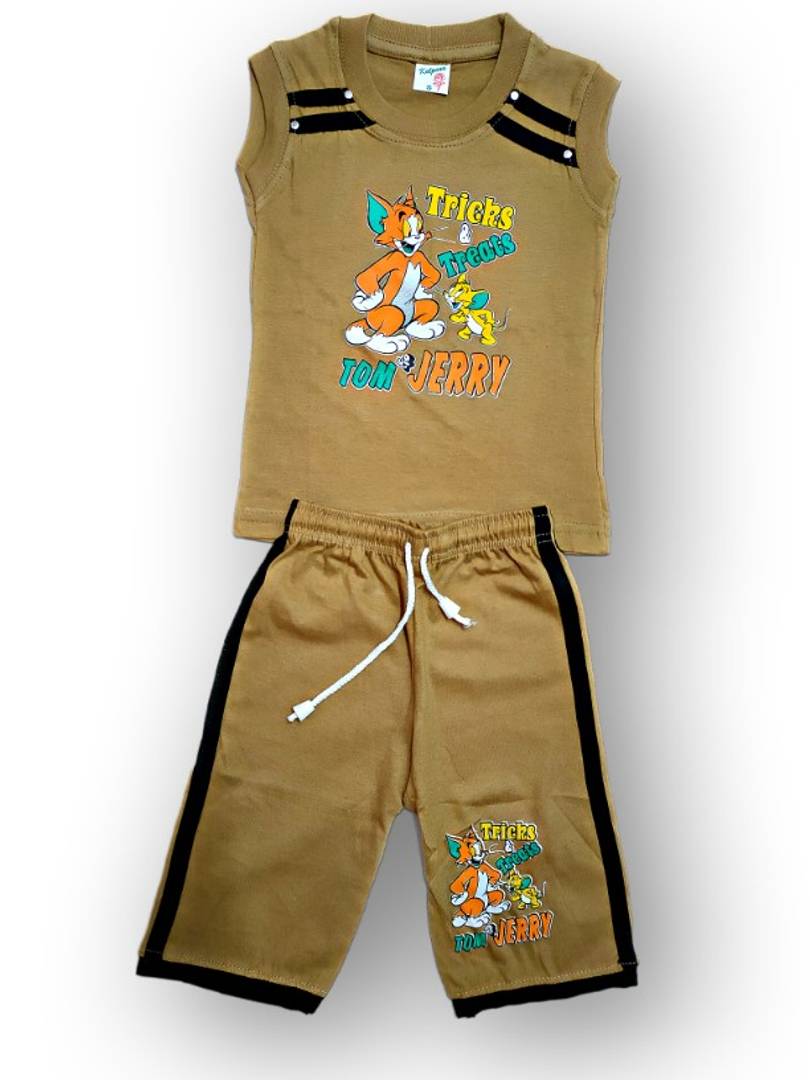 Trendy Printed Cotton Clothing Set For Boys
