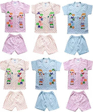 Load image into Gallery viewer, NEWOOZE New Born Baby Boys  Baby Girls jabla Clothing Top and Nykar Shorts Set(Multicolored), Pack of 6
