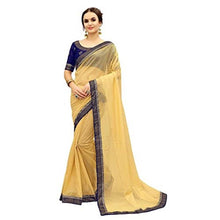 Load image into Gallery viewer, Glory Sarees Women&#39;s Net Saree(Fancy Navy_Beige)
