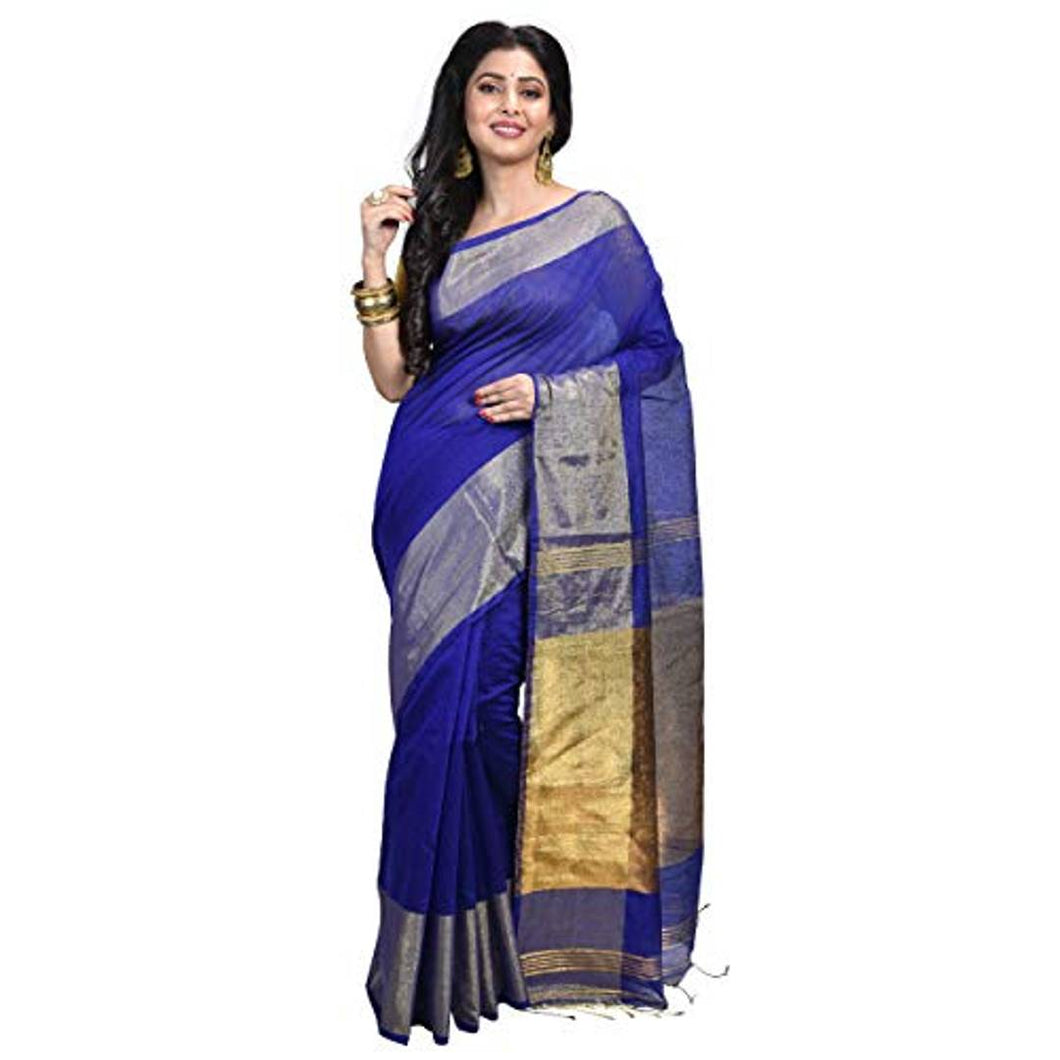 Raj Sarees Cotton Saree (310-03_Blue_Free Size)