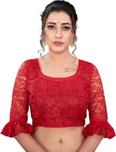 Load image into Gallery viewer, Beautiful  Net Saree with Blouse piece
