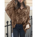 Load image into Gallery viewer, Leopard Print Lapel Collar Long Sleeve Button Daily Casual Blouse For Women
