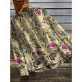 Load image into Gallery viewer, 100% Cotton Loose O-Neck Raglan Full Sleeve Floral Printing Blouse
